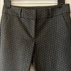 LOFT Charcoal Trousers with White and light pink Dots